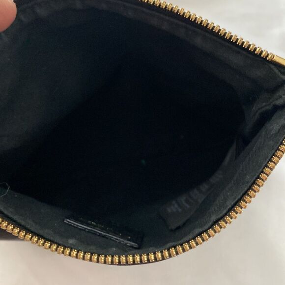 BALMAIN Paris x H & M Black Leather/ Red Suede Zipper Closure Small Bag - Picture 8 of 8